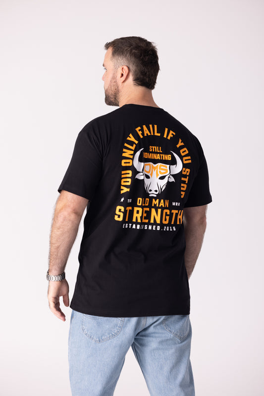 Old Man Strength Original Range - Dominating Black T-Shirt