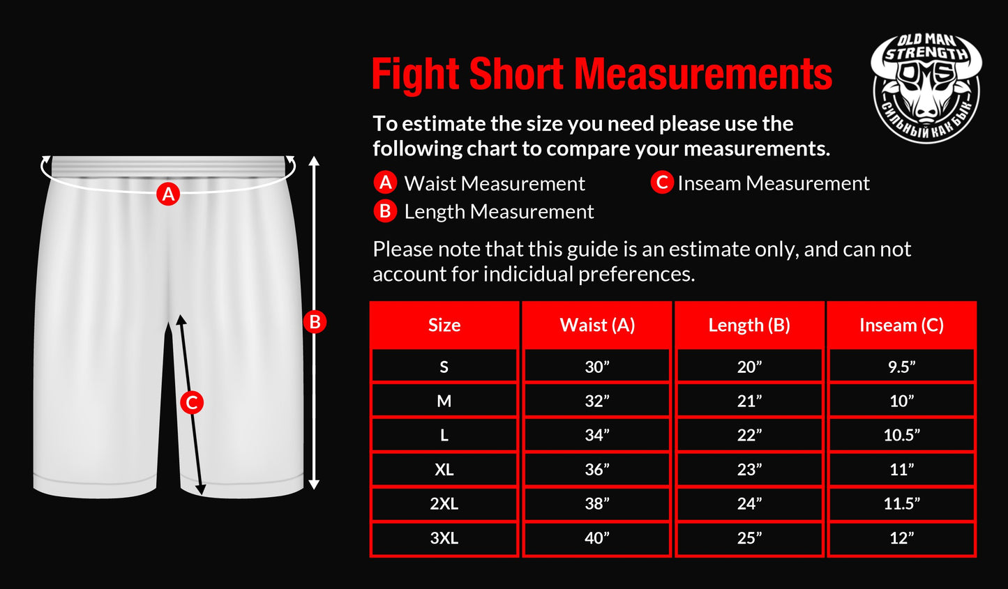 Old Man Strength - Classic Training Shorts