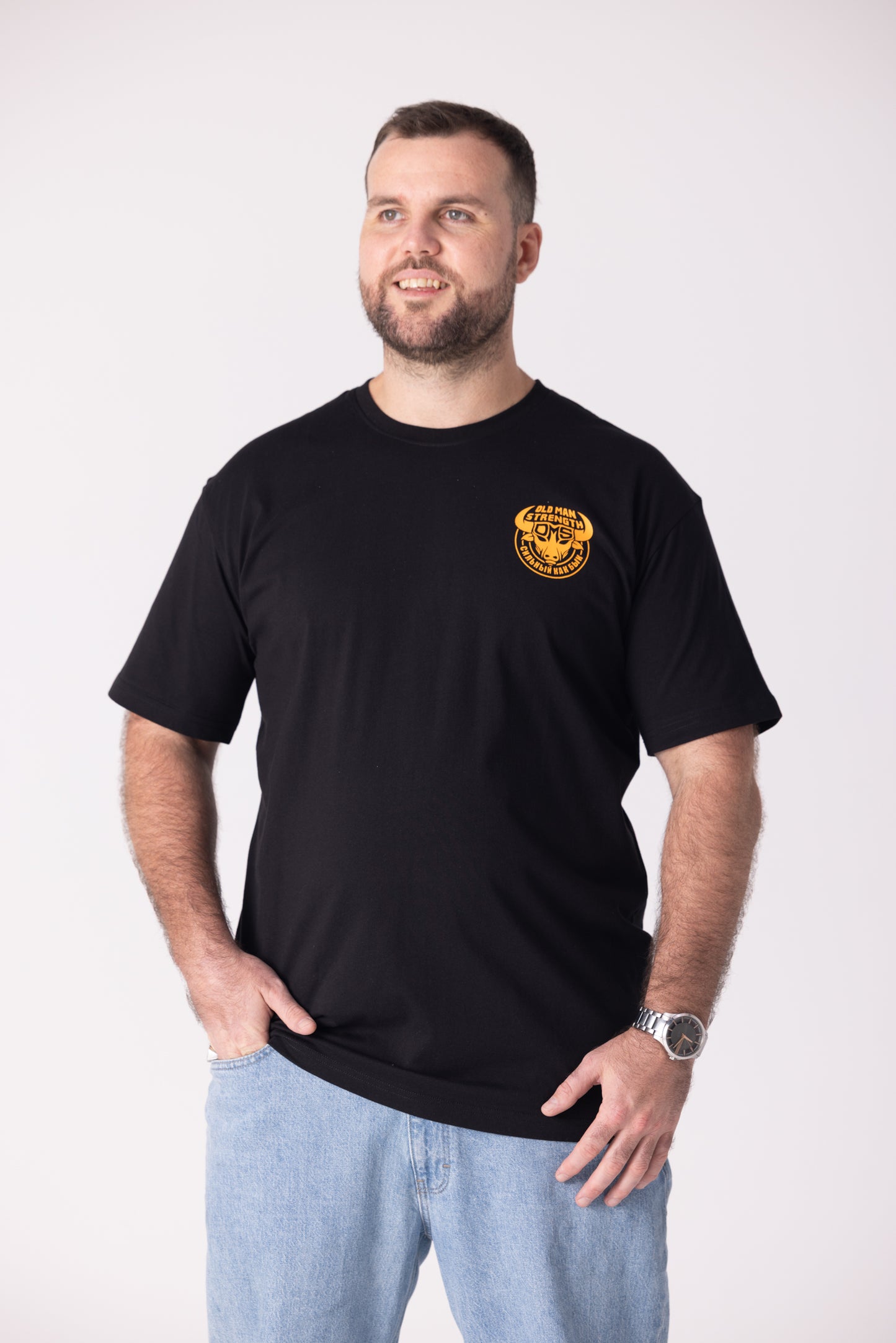 Old Man Strength Original Range  - Dominating Black T-Shirt