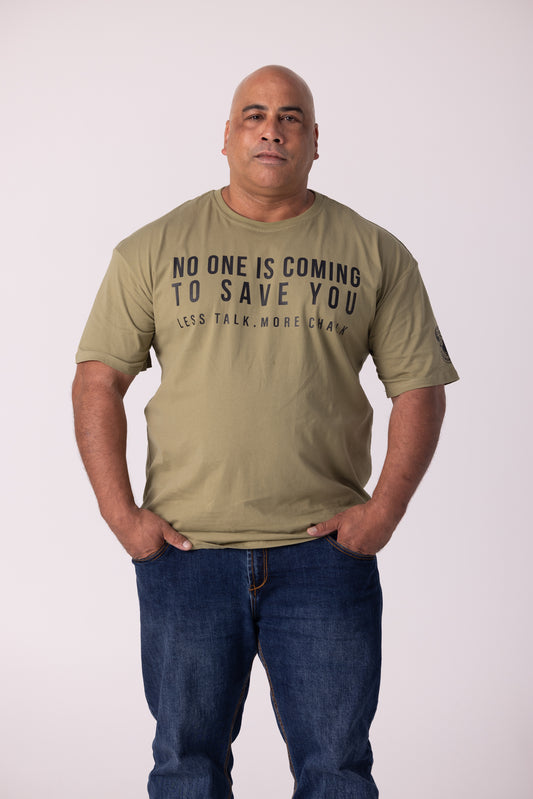 Old Man Strength Original Range - More Chalk Army Green T-Shirt