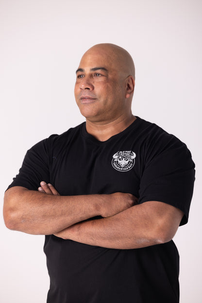 Old Man Strength Original Range  - The Crack Black T-Shirt