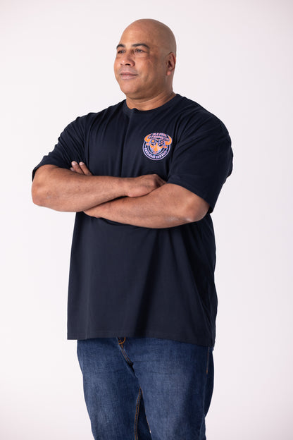 Old Man Strength Original Range  - No Wishing Navy T-Shirt
