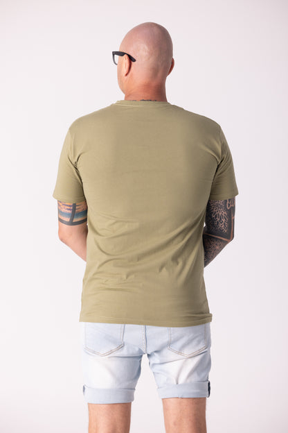 Old Man Strength Original Range - Brick Army Green T-Shirt