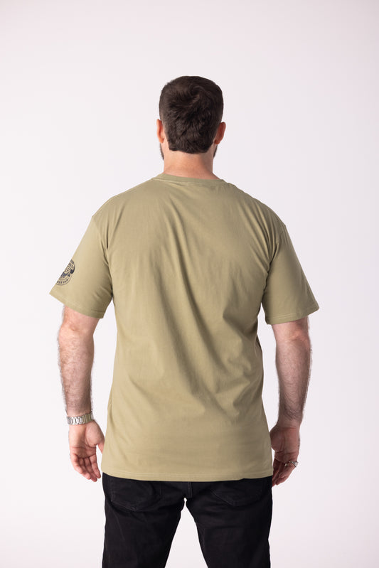 Old Man Strength Original Range - Train Jiu Jitsu Army Green T-Shirt