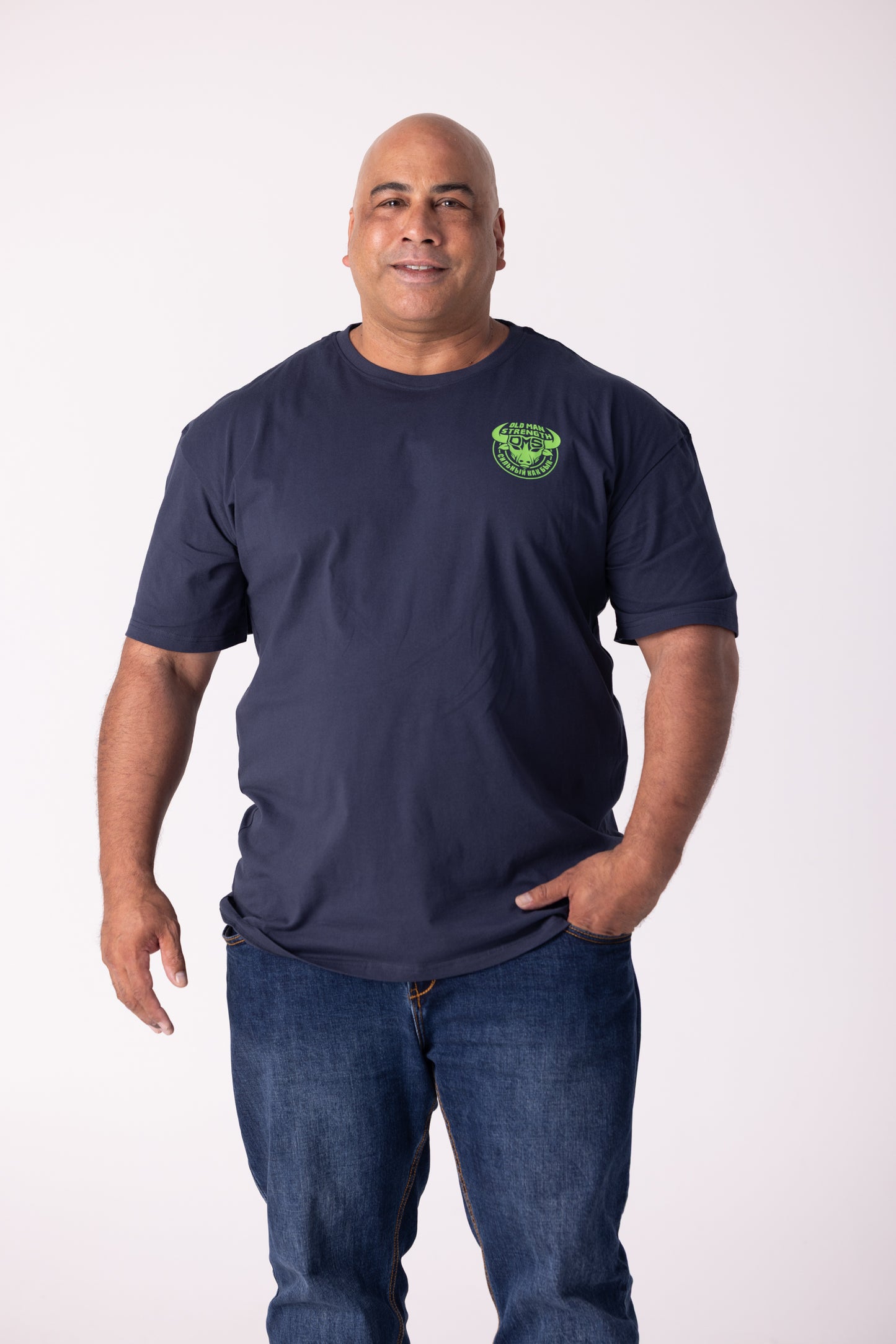 Old Man Strength Original Range  - Dominating Navy T-Shirt