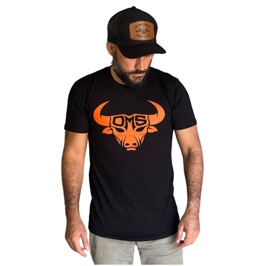 Old Man Strength Original Range T-shirt - Orange Bull