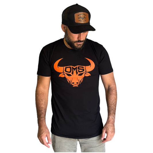 Old Man Strength Standard Range  - Orange Bull T-Shirt