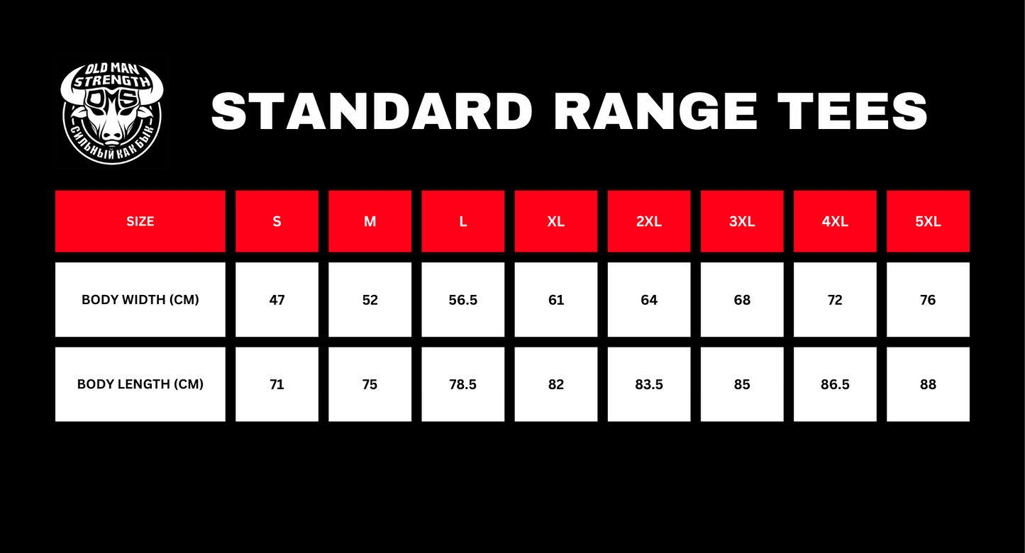 Old Man Strength Standard Range T-Shirt - Words