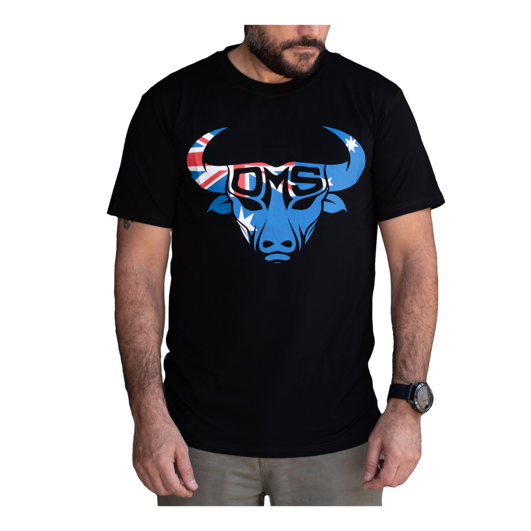 PREORDER Old Man Strength Standard Range T-Shirt - Aussie Bull