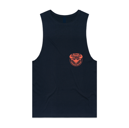 Old Man Strength Original Range Muscle Tank Top - Crack Navy