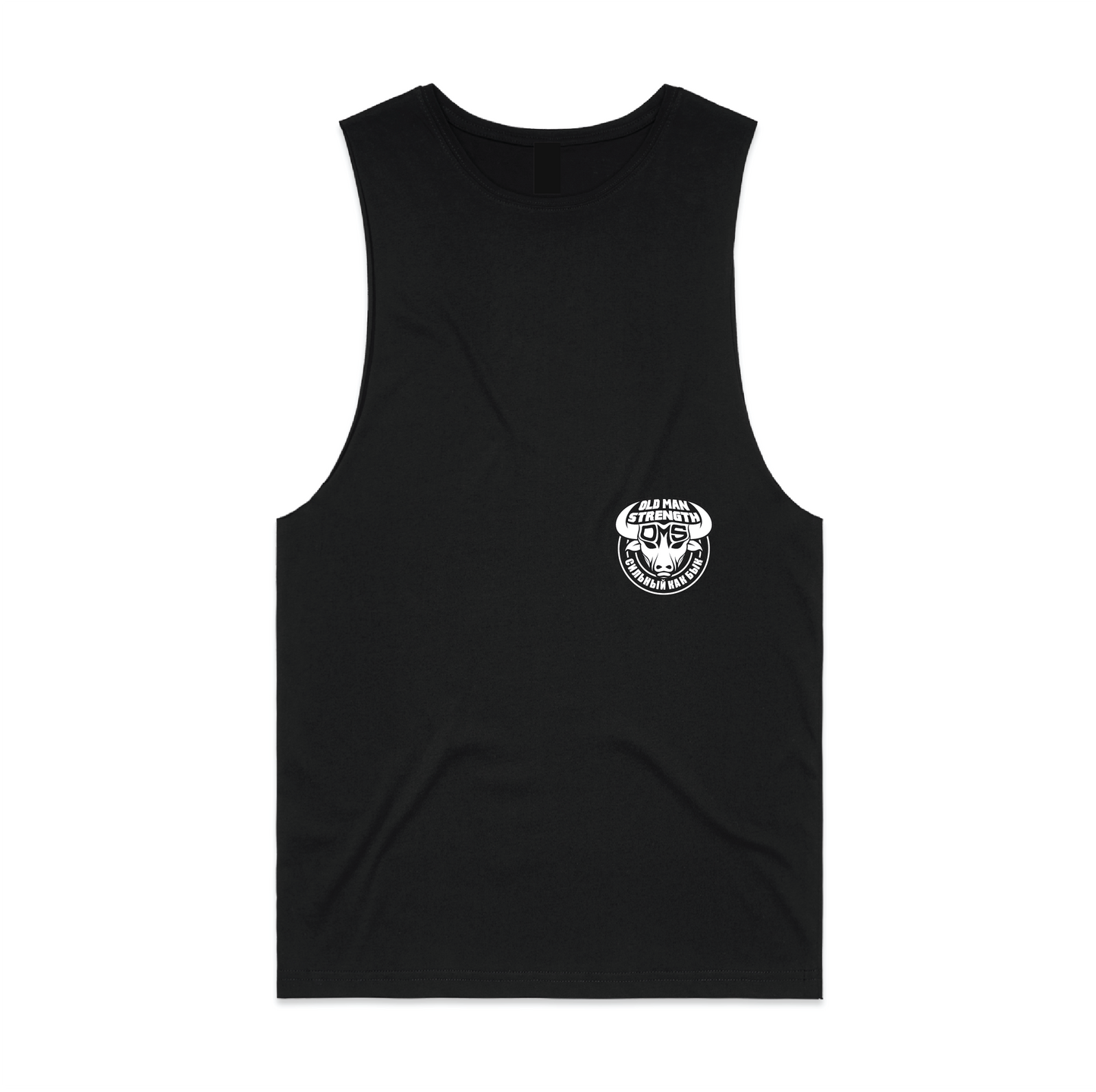 Old Man Strength Original Range Muscle Tank Top - Crazy Bull