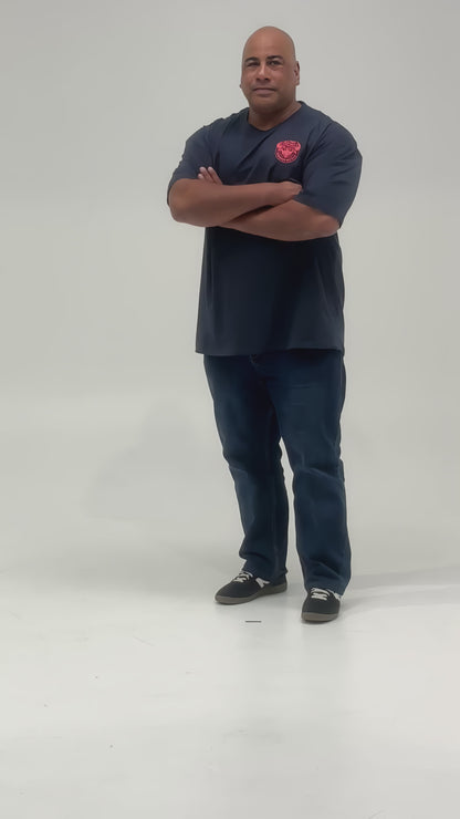 Old Man Strength Original Range  - The Crack Navy T-Shirt