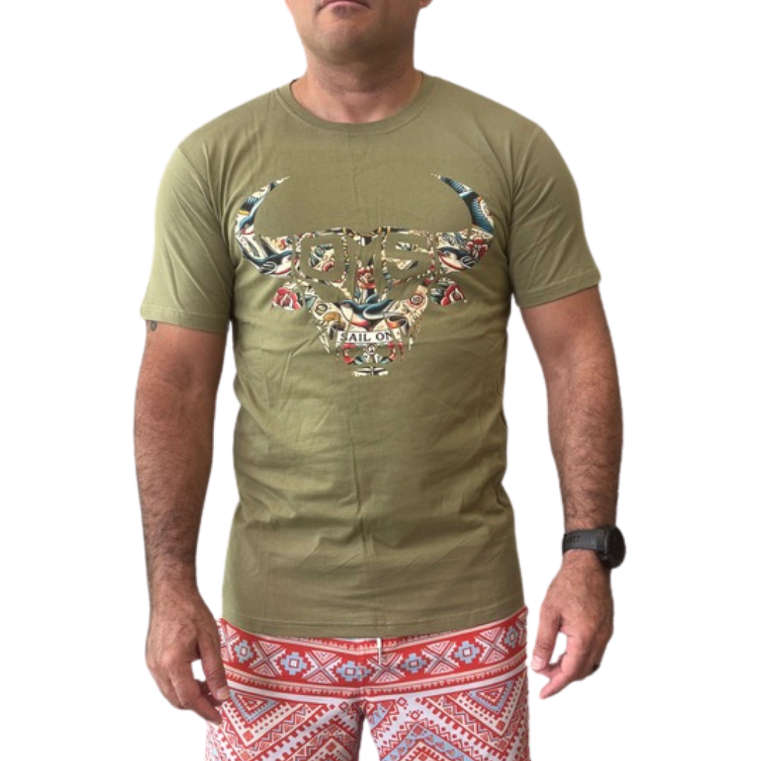 Old Man Strength Original Range - Sailor Army Green T-Shirt