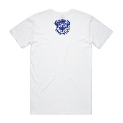 Old Man Strength Standard Range - Blue and Red T-Shirt