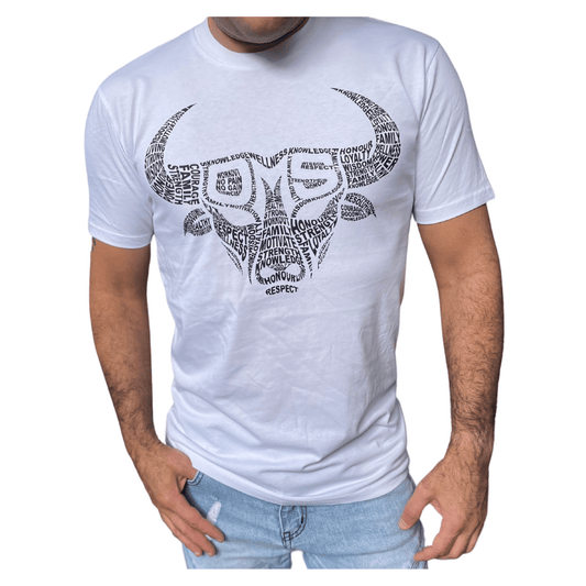 OLD MAN STRENGTH, BULL t-shirt, Old Men Strength Training T-shirt, Mens white T-shirt, Bull T-shirt, Mens Gym Shirts, Fitness t-shirt, Mens Tee