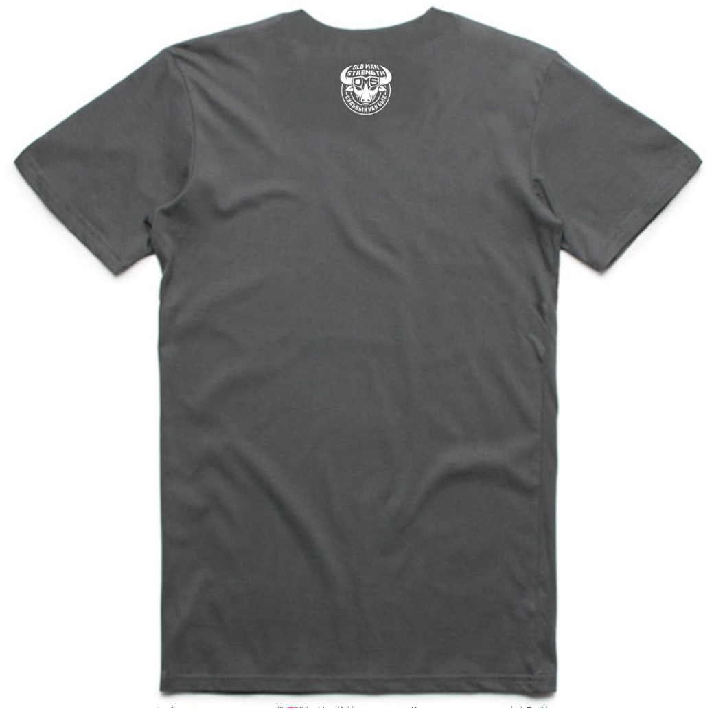 Old Man Strength T-shirt -The Stamp - Charcoal