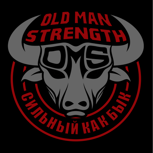 Old Man Strength Sticker - The Black and Red